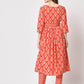 Rajwada - Attractive Orange Cotton Printed Stitched Kurta Set