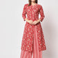  Rajwada - Pretty Red Cotton Printed Stitched Kurta Set