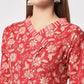  Rajwada - Pretty Red Cotton Printed Stitched Kurta Set