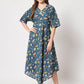  Rajwada - Pretty Blue Cotton Printed Stitched Kurta