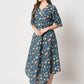  Rajwada - Pretty Blue Cotton Printed Stitched Kurta