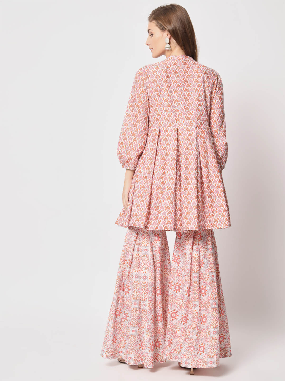  Rajwada - Beautiful Pink Cotton Printed Stitched Kurta Set