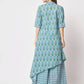  Rajwada - Beautiful Blue Cotton Printed Stitched Kurta Set