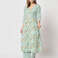 Rajwada - Stylish Blue Cotton Printed Stitched Kurta Set
