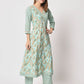  Rajwada - Stylish Blue Cotton Printed Stitched Kurta Set