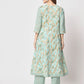  Rajwada - Stylish Blue Cotton Printed Stitched Kurta Set