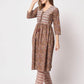  Rajwada - Classic Brown Cotton Printed Stitched Kurta Set