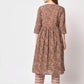  Rajwada - Classic Brown Cotton Printed Stitched Kurta Set