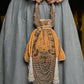 Rajwada Yellow Embroidered Potli Bag with Tassels For Women