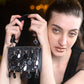 Rajwada Black Embellished Clutch With Tassels For Women