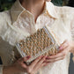 Rajwada Off White Tassels Embellished Clutch For Women