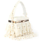Rajwada White All Pearls Box Clutch For Women