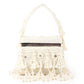 Rajwada White All Pearls Box Clutch For Women