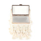 Rajwada White All Pearls Box Clutch For Women