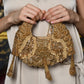 Rajwada Gold Embellished Clutch With Tassels For Women