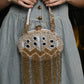 Rajwada Gold Mirror Embellished Clutch For Women