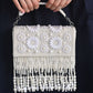 Rajwada White Tassels Embellished Clutch For Women