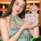 Rajwada Statement Ornate Beige and Pink Embellished Bridal Clutch For Women