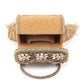 Rajwada Golden Tasseled Structured Round Clutch For Women