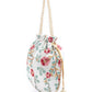 Rajwada Off White Embroidered Potli Bag with Tassels For Women