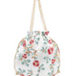 Rajwada Off White Embroidered Potli Bag with Tassels For Women