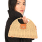 Rajwada Beige Textured Jute Evening Clutch For Women