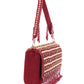 Rajwada Maroon Embroidered Tasseled Bridal Clutch For Women