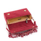Rajwada Maroon Embroidered Tasseled Bridal Clutch For Women