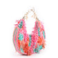 Rajwada Multicolored Tasseled Moon Clutch For Women