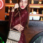 Rajwada Black Tasseled Bridal Sling Bag For Women