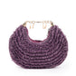 Rajwada Purple Tasseled Moon Clutch For Women