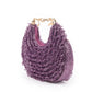 Rajwada Purple Tasseled Moon Clutch For Women