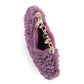 Rajwada Purple Tasseled Moon Clutch For Women