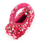Rajwada Magenta Tasseled Moon Clutch For Women