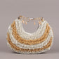 Rajwada Gold And Silver Tasseled Moon Clutch For Women