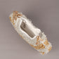 Rajwada Gold And Silver Tasseled Moon Clutch For Women