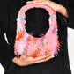 Rajwada Multicolor Tasseled Moon Clutch For Women