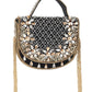 Rajwada Black Ornate Bridal Clutch For Women