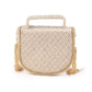 Rajwada Beige Embellished Structured Velvet Clutch For Women