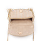 Rajwada Beige Embellished Structured Velvet Clutch For Women