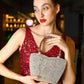 Rajwada Silver Cutdana Embroidered Clutch For Women