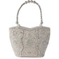 Rajwada Silver Cutdana Embroidered Clutch For Women