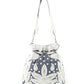 Rajwada Grey Pearl Embroidered Potli Bag For Women