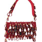 Rajwada Red Clutch Embellished With Mirror For Women