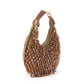 Rajwada Golden Tasseled Moon Clutch For Women
