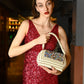 Rajwada White All Pearls Clutch With Multicolored Stones For Women