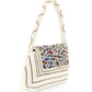 Rajwada White All Pearls Clutch With Multicolored Stones For Women