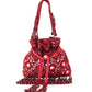 Rajwada Red Embroidered Batuwa Bag For Women