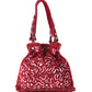 Rajwada Red Embroidered Batuwa Bag For Women