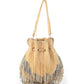 Rajwada Yellow And Grey Beaded Potli Bag For Women